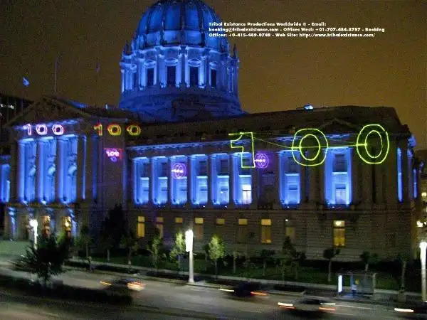 High Power Laser Graphic Signs - City Hall by Tribal Existance Productions Worldwide