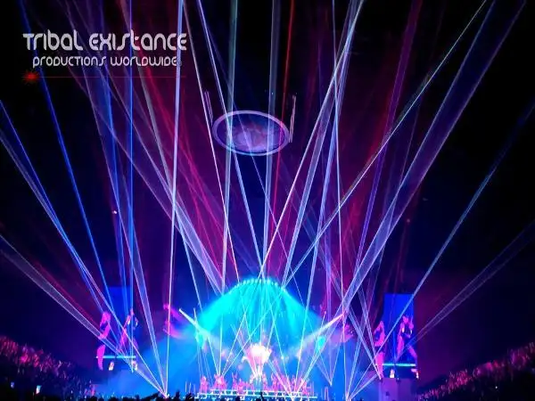 Concert Tour Laser Light Show Stage Global by Tribal Existance Productions Worldwide