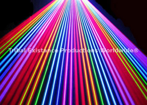 Extreme 50 Watt Laser Light Show Graphic Beam Fan by Tribal Existance Productions Worldwide