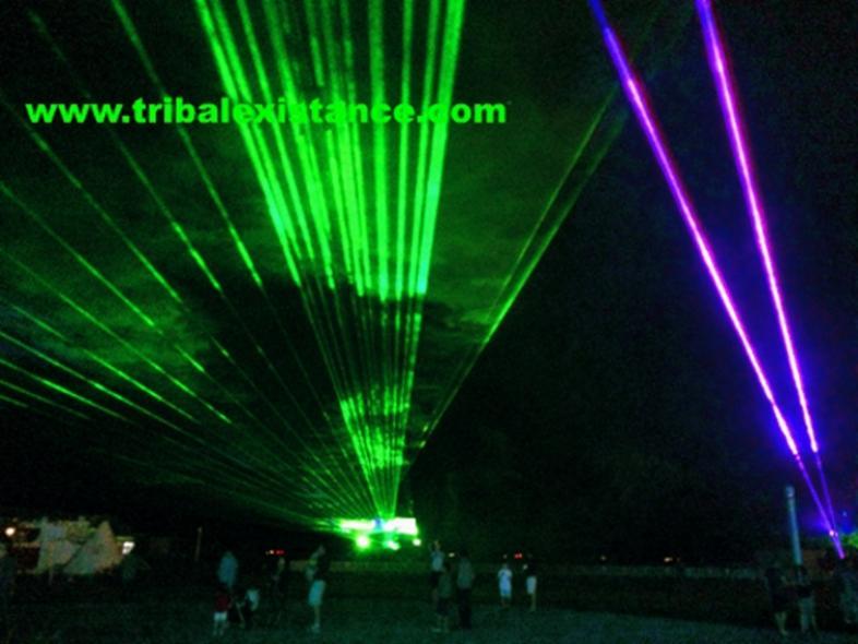 Extreme Sky Laser Light Show by Tribal Existance Productions Worldwide