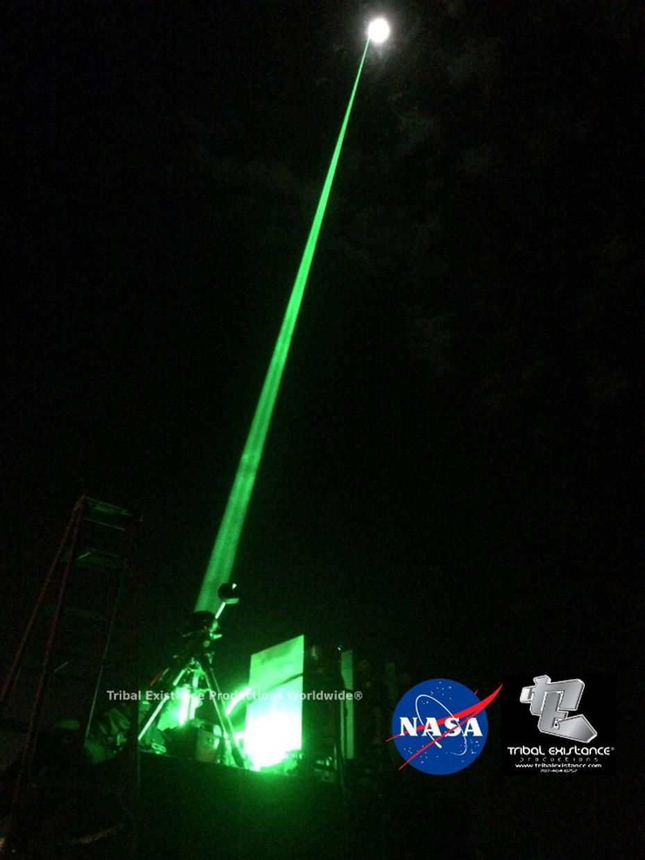 NASA 2015 Laser ISS Space Moon by Tribal Existance Productions Worldwide