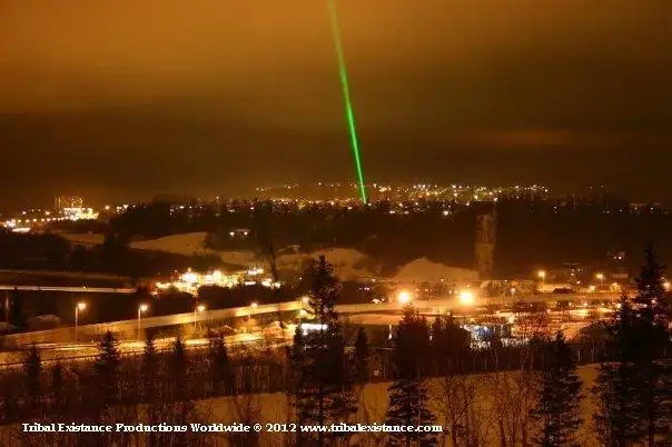 Niles IL USA Outdoor Sky Laser Light Show by Tribal Existance Productions Worldwide