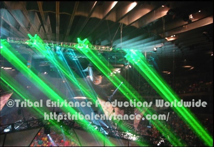 Oakland Concert NYE Booking Arena Laser Light Show by Tribal Existance Productions Worldwide