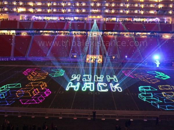 Stadium High Power Laser Graphic Animation by Tribal Existance Productions Worldwide