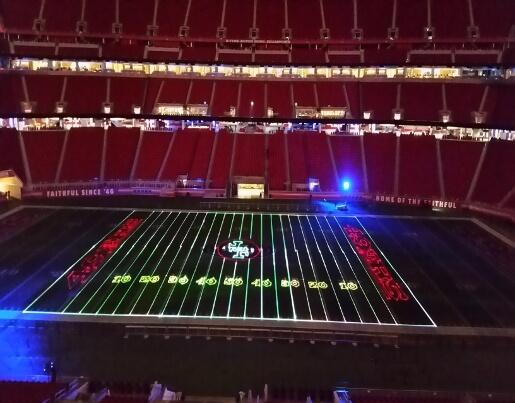 Stadium Advertising Laser Projection Mapping Rental Services
