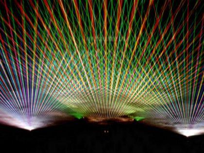 Event Laser Light Show Entertainment Gala With Tribal Existance 