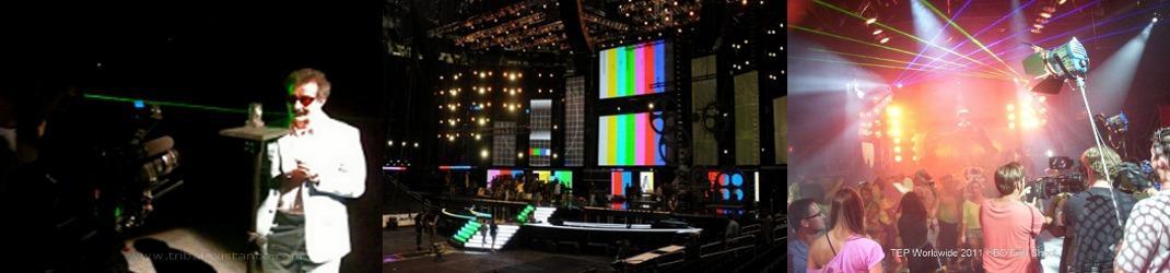 Laser lighting for feature Film and live broadcast televised events 